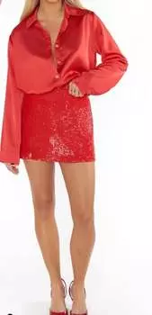 Всю ночь юбка-шорты в красном Show Me Your Mumu