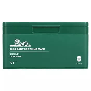 VT Cosmetics Cica Ежедневная успокаивающая косметическая маска 30 листов 350 г