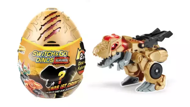 VTech Switch-Go-Dinos яйцо-сюрприз, игрушечная фигурка и автомобиль (кабриолет)