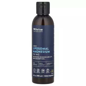 Vthrive, Жидкий липосомальный магний, лимон, 100 мг, 180 мл (6 жидк. Унций)
