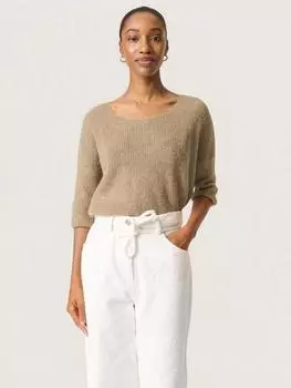 Вторник шерстяной джемпер с богатым содержанием шерсти Soaked In Luxury, цвет Neutral