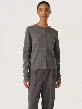 Вторник шерстяной кардиган богатого покроя Soaked In Luxury, цвет Dark Gull Grey