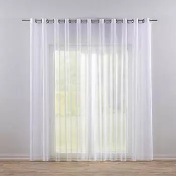 Вуаль gardine с люверсами и свинцовой тесьмой Dekoria, белый