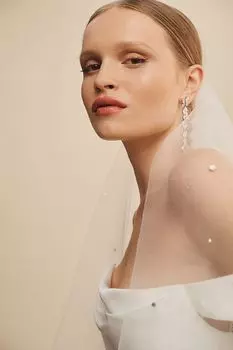 Вуаль Twigs & Honey Scattered Stardust со стразами, бежевый