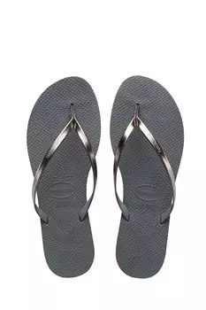 Вы металлические шлепанцы Havaianas, серый