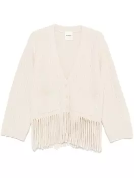 ВЯЗАНЫЙ КАРДИГАН С БАХРОМОЙ SANDRO, серый