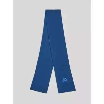 ВЯЗАНЫЙ ШАРФ С ЛОГОТИПОМ ETRO, синий