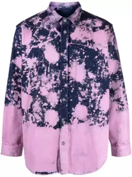 Выбеленная рубашка с длинными рукавами DARKPARK, синий