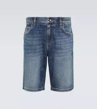 Выбеленные джинсовые шорты Dolce&Gabbana, синий