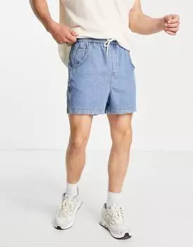 Выбеленные джинсовые шорты с эластичной талией ASOS DESIGN