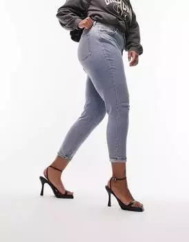 Выбеленные джинсы премиум-класса Mom Topshop Curve
