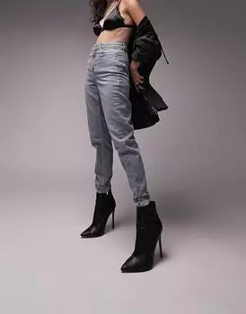 Выбеленные джинсы премиум-класса Topshop Mom