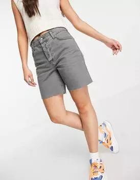 Выбеленные серые шорты со средней посадкой ASOS DESIGN