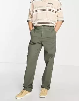 Выбеленные зеленые брюки чинос свободного кроя ASOS DESIGN