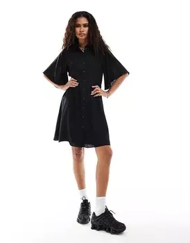 Выбранное – Gulia – Платье черного цвета из смесового льна