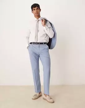 Выбранные брюки Homme Liam прямого кроя светло-голубого цвета Selected Homme