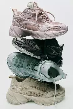 Выцветанные кроссовки ZARA, бежевый