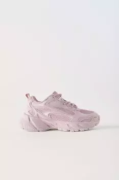 Выцветанные кроссовки ZARA, розовый