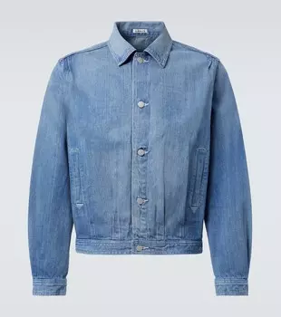 Выцветшая джинсовая куртка Auralee, Light Indigo