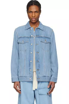 Выцветшая джинсовая куртка Dries Van Noten, синий