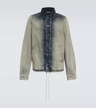 Выцветшая джинсовая рубашка-пиджак Rick Owens, Brown Denim