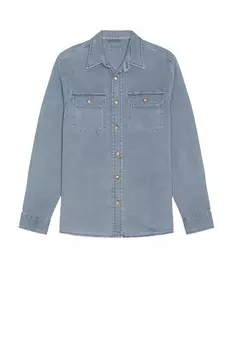 Выцветшая рубашка-куртка Faherty, синий