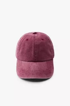Выцветшая саржевая шапочка ZARA, цвет Dark pink