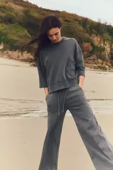 Выцветшая толстовка ZARA, цвет Dark grey