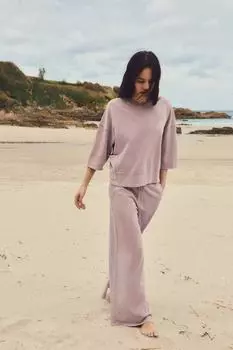 Выцветшая толстовка ZARA, цвет Dusty pink