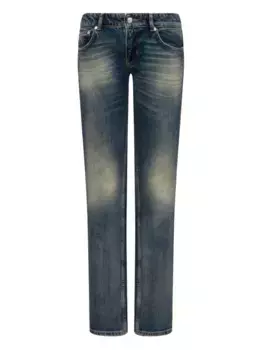 Выцветшие джинсы MOSCHINO JEANS, синий
