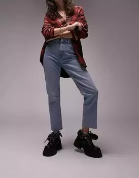 Выцветшие джинсы прямого кроя Topshop