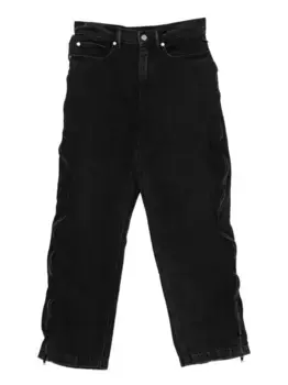 Выцветшие джинсы с молнией Alexander Wang, черный