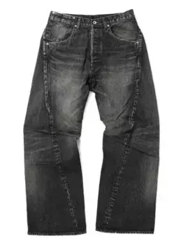 Выцветшие джинсы в стиле пэчворк Doublet, черный