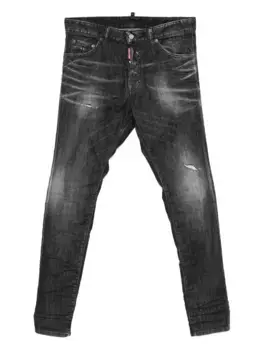 Выцветшие потертые джинсы DSQUARED2, черный