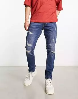 Выцветшие синие джинсы с потертостями Jack & Jones Intelligence Glenn