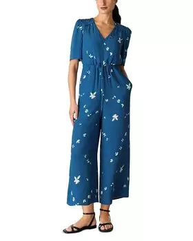 Выцветший цветочный комбинезон Whistles, синий