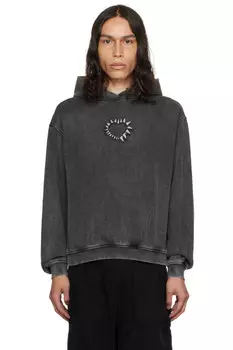 Выцветший худи We11Done, черный