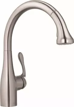 Выдвижной кухонный смеситель Hansgrohe 04066860 Allegro E с изливом HighArc и магнитной стыковкой, steel optic