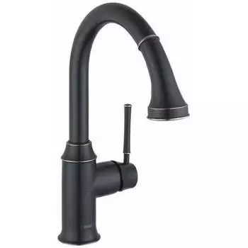 Выдвижной смеситель для кухни Hansgrohe 04216920 Talis C с изливом HighArc и фиксирующим распылителем, rubbed bronze
