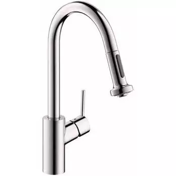 Выдвижной смеситель для кухни Hansgrohe 04286800 Talis S с магнитной стыковкой и незапирающимся распылителем, chrome