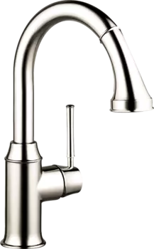 Выдвижной смеситель для кухни Hansgrohe Talis C Prep с двумя распылителями, polished nickel