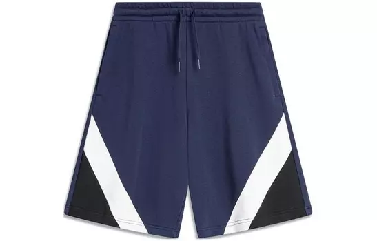 Выходные молодежные повседневные шорты мужские темно-синие Lining, темно-синий