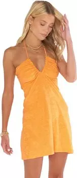 Выходящее мини-платье Show Me Your Mumu, цвет Orange Terry