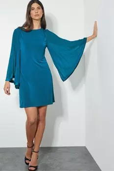 Выиграйте платье тунику из джерси с рукавами накидкой Monsoon, синий