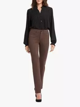 Вылепите из нее трикотажные брюки мэрилин с прямыми штанинами NYDJ, цвет Coffee Bean