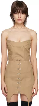 Выпуклое бюстье цвета хаки Dion Lee