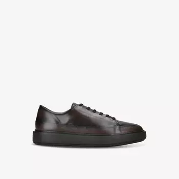 Выпуск кожаных кроссовок с низким верхом и шнуровкой Officine Creative, коричневый