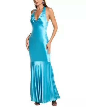 Выпуск Нью-Йорк платье с V-образным вырезом issue New York, синий