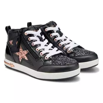 Выражение лица высокие кроссовки большой ребенок Skechers, черный
