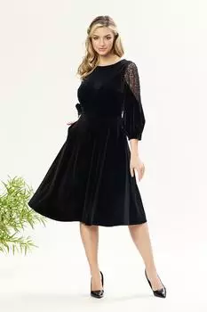 Вырезанное бархатное платье Barocca, черный